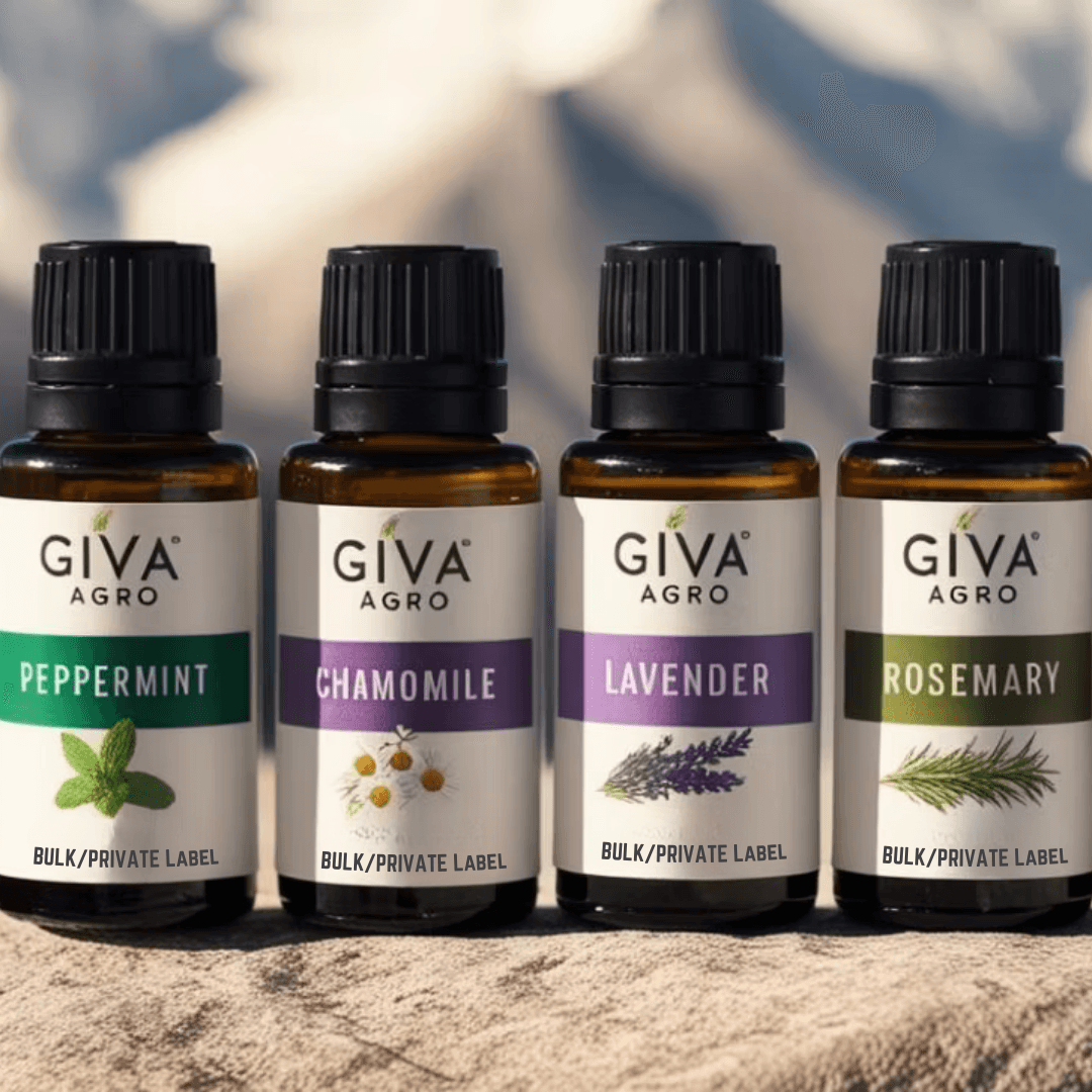 🌿 Giva Agro Essential Oils: Pure, Potent & Perfect for Your Brand.