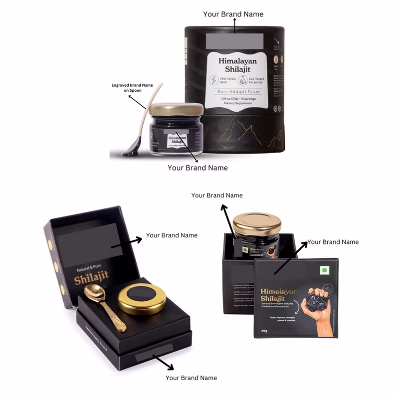Private label Shilajit packaging