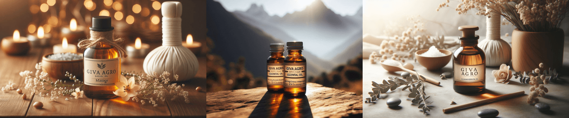 Massage oils and aromatherapy blends